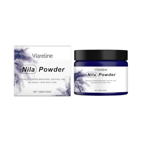 LBOYLOVE Moroccan Nila Powder Face Mask Natural Blue Clay Powder - Brightening Exfoliating Skincare for Face Body & Hair Hydrating & Glow Boosting for All Skin Types 100g