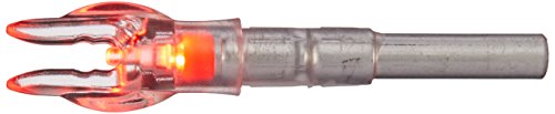 Nockturnal-X Lighted Nock for Arrows with .204 Inside Diameter Including Gold Tip Kinetic, Easton, Trophy Ridge, and Carbon Impact Brands - RED 3-Pack