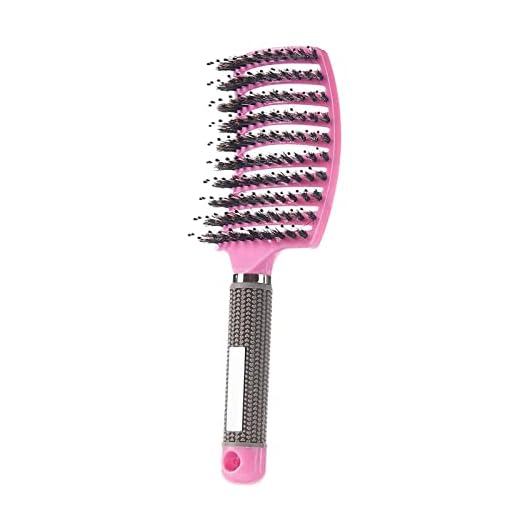 Hairstreaq Detangling Brush, Voremy Magical Brush Detangler, Girls Hair Brush, Vented Detangling Brush, Fast Drying Styling Massage Hairbrush for Women, Girls (Pink)