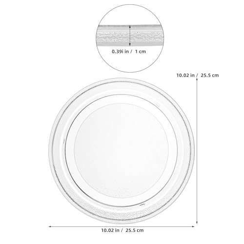 Plateau tournant micro-ondes 25,5 cm en verre avec plaque de cuisson