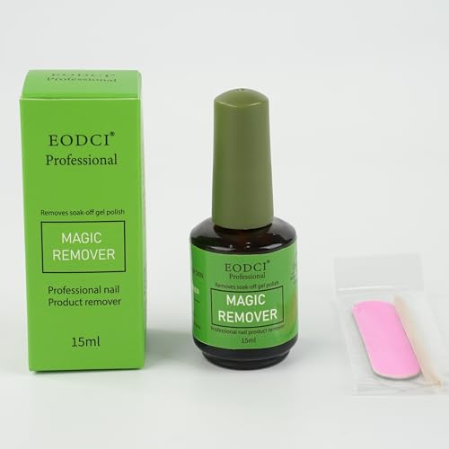 Eodci Magic Gel Nail Polish Remover, Soak-Off Quick,Minutes Easily Professional Remove Gel Nail Polish, Gel Polish Remover for Nails -15ml