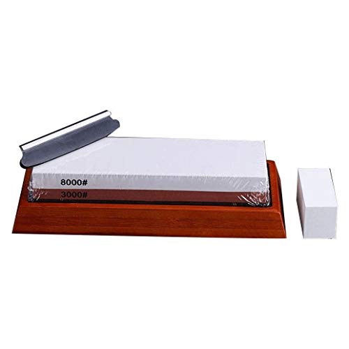 Hammer Pebble Haut de Gamme de Sharp Pierre à aiguiser Pierre 2 Affûtage Side Grit 3000/8000-Pierre à aiguiser Aiguiseur avec aplanissement Stone & antiglisse