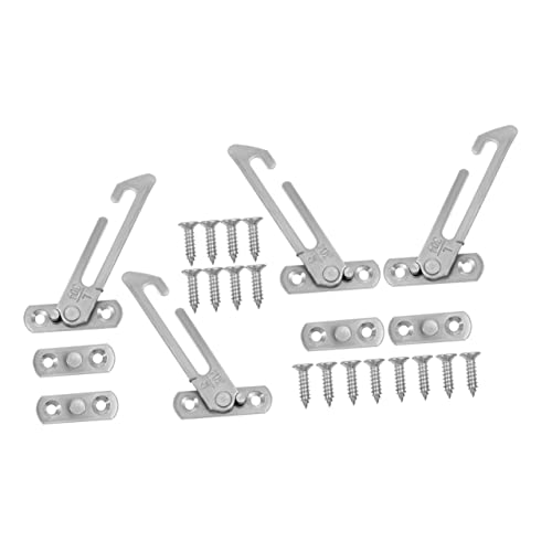 Homoyoyo 4piezas Cerraduras De Ventana Para Seguridad y Estabilidad Ventanas Deslizantes Limite De Apertura Inoxidable Instalación Fácil y Rápida