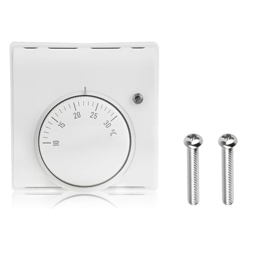 Central Heating Room Thermostat Mechanical with Neon Indicator Adjustable Dial Stat Compatible with Honeywell T6360B TC-RSTATL Energy Saving for Using To Control The Central Air-Condition In Restaura