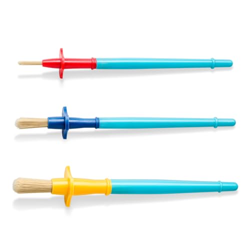 STAEDTLER Noris® junior 989 40 Kinder-Pinselset, Karton-Karte mit 3 Pinseln S, M und L, 98940-SBK3