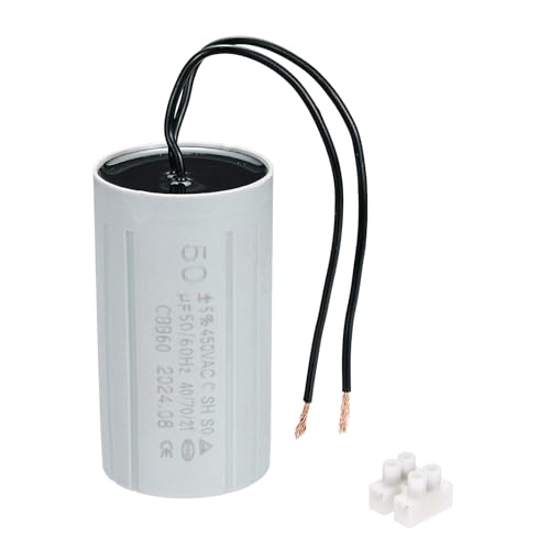 Condensateur de démarrage 50uF avec 2 fils pour relancer les moteurs de machine à laver