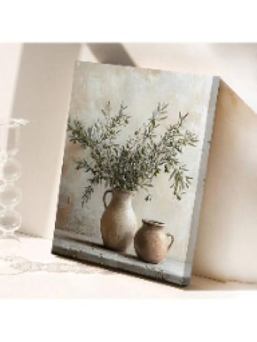 Toile branches d'olivier grand format 80x120 cm pour habiller un mur vide