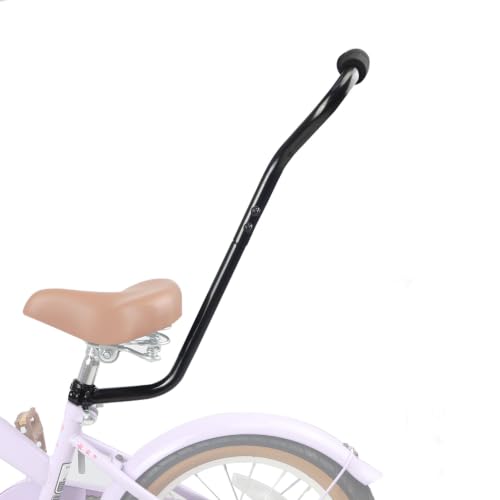 ZUKKA Barre de poussée universelle pour vélo d'entraînement, entraîneur d'équilibre, barre de poussée d'apprentissage pour vélo pour enfants, Noir