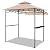 CHARMELEON Double Tiered Grill Gazebo 5x8, Outdoor BBQ Patio Canopy Tent with Stretchable Side Awning (Beige)