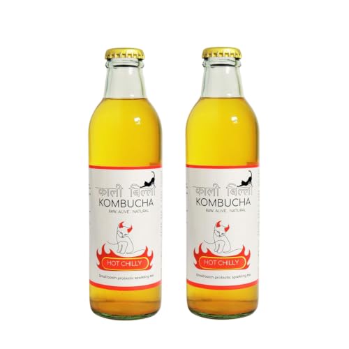 Image of KAALI BILLI Kombucha Hot Chilly, Pack of 2 | Fermented Tea, All Natural, Gut Healthy Drink | 2 x 250ml | Vegan, Preservative free, Low calorie, Low sugar