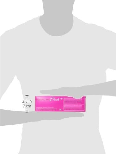 Medline Generation Pink 3G Synthetic Exam Gloves, Medium, 100 Count
