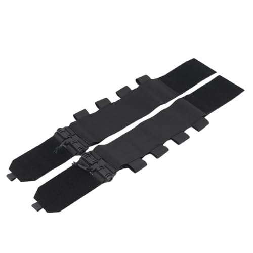 Jungle Leopard Tactical Removal Vest Quick Release Buckle Set Hunting FCSK Molle Elastic Cummerbund Waist Cover Gear(BLK-4AR)