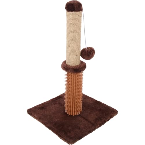 Rascador para gato con poste resistente y plataforma miniatura 1