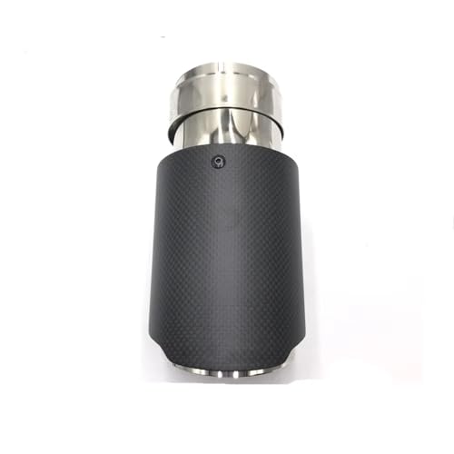 Tubo de escape universal de fibra de carbono mate de 67mm a 76mm para silenciador trasero de coche