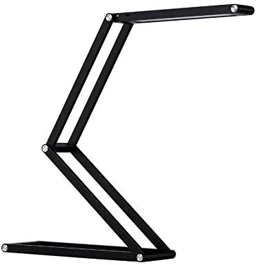Auraglow Wireless Dimmable Desk Lamp USB Rechargeable Folding LED Reading Light - Black