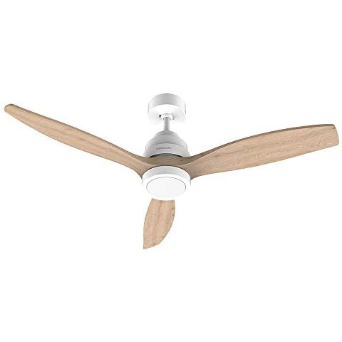 Cecotec Deckenventilator EnergySIlence Aero 5200 Black Design. 40 W, 52“ mit DC Motor, LED Beleuchtung und Fernbedienung (Holz-Finish, White Design) Cover