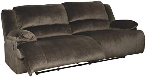 Signature Design by Ashley Clonmel Microfiber Extra Wide Manual Reclining Sofa, Brown