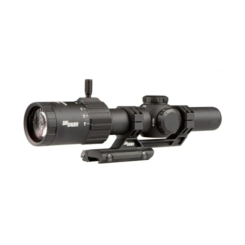 Sig Sauer Tango-MSR FFP 1-6X24mm Waterproof Fog-Proof Rugged Tactical Hunting Scope | Illuminated MSR BDC-6 Reticle, 0.5 MOA, Capped, Black W/ 1.535 Mount