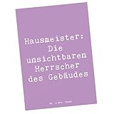 Mr. & Mrs. Panda Karte Spruch Hausmeister Macht - Geschenk, Einladungskarten Geburtstag, Gebäudeverwalter, Geburtstagskarten, Schlüsselverwalter, Dankeskarte, Geschenke mit Herz, Gartenpflege, Beruf