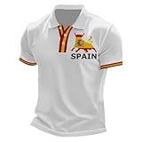 Tops de Verano para Hombre con Impresión 3D Toro de España, Camiseta Manga Corta Estilo Español Transpirable de Punto Ideal para Estilo Informal