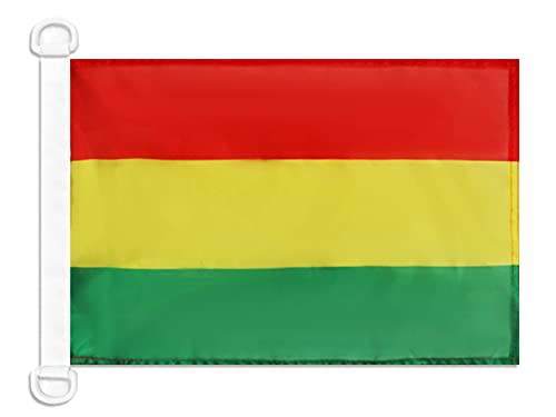 AZ FLAG - Bolivia Civil Ensign Nautical Flag - 18'' x 12'' - For Outdoor and Boat - Bolivian merchant Banner Knitted Polyester with Two Plastic Rings - Vivid Colors - 12x18 in - 45x30 Cm — image 1