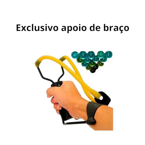 Atiradeira Estilingue Profissional Com Apoio De Braço, Estilingue De Caça, Pesca, Camping