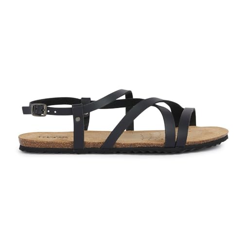 Sandales plates Geox fille Brionia chaussures été nu-pieds réglables