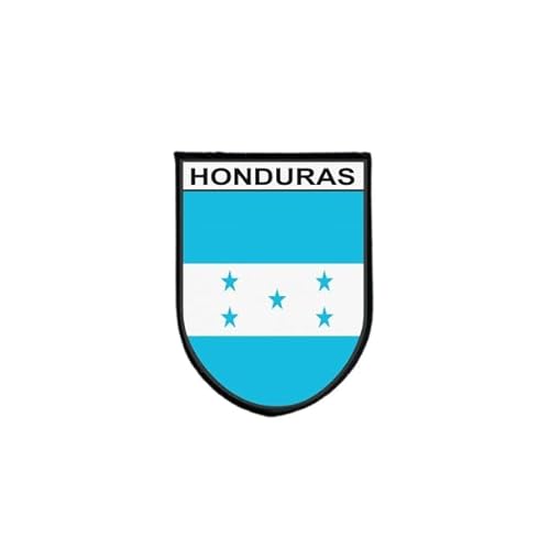 Aufnäher, Flagge Honduras, taktisch, bedruckt, bestickter Rand, selbstklebend
