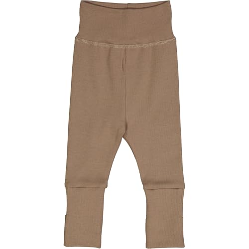 Organic Cotton Rib Pants with Foldable Feet | Warm & Stylish Baby Bottoms Pants with Adjustable Waistband, Elastic Waist