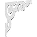 Ekena Millwork BKTP01X20X20RO Rotherham Architectural Grade PVC Brackets, 5/8"W X 20"D X 20"H