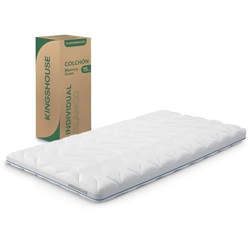 Listado de Colchones Baratos en Walmart los 5 mejores. 50 COLORDREAMS Kingshouse Colchón Individual Espuma Alta Densidad 15 cm CLOUDSINGLE15 en Caja, Media Firmeza, Hipoalergénico, Transpirable y Ergonómico. Soporte para Dormir con...
