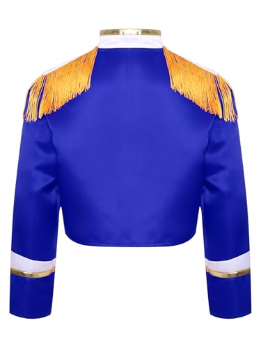 Moily Kids Girls Boys Drummer Jacket Marching Band Uniform Long Sleeve Mock Button Down Coat Top4