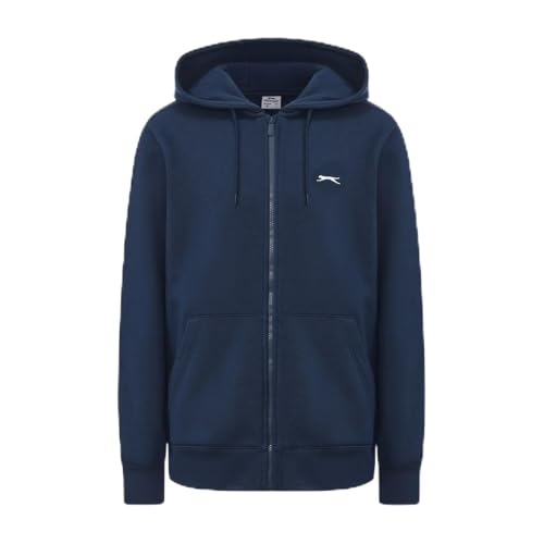 Image of Slazenger Mens Zip Hoodie Long Sleeve Steel Blue M