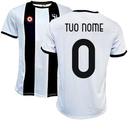 Maglia Replica Ufficiale Bianco-Nera Personalizzabile - Modello Home 24/25, 100% Poliestere, Per Adulti E Bambini - Foto 2