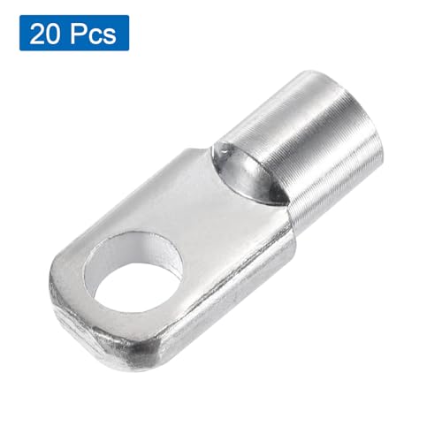 QUARKZMAN Gasdruckfeder Stoßdämpfer M6x11mm Gelenkverbinder weibliches Gewinde Stahl Silberfarben, 20 Stück