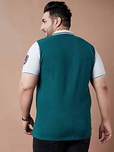 Image of Bigbanana Plus Size Men's Regular Fit Colorblock Polo Tshirt