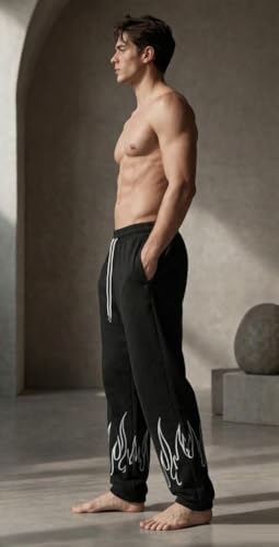 Image of Stylish Baggy Lower for Men | Comfortable Loose Fit Printed Track Pants