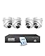 ZOSI 5MP Überwachungskamera Set, 8CH 4K 2TB HDD NVR mit 4X 5MP PoE IP Kamera Videoüberwachung Set, Personen- und Fahrzeugerkennung, Spotlight Alarm
