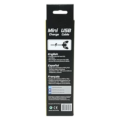 Old Skool PS3 Controller Charge Cable - Black