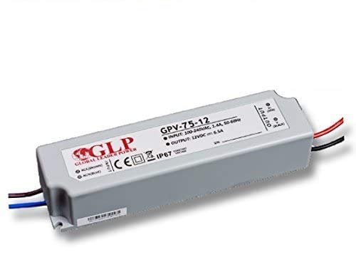 Bloc d'alimentation 12V à découpage GLP GPV-75-12 transformateur étanche IP67
