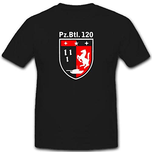 T-Shirt Bundeswehr Pzbtl120 noir 5XL avec écusson militaire allemand