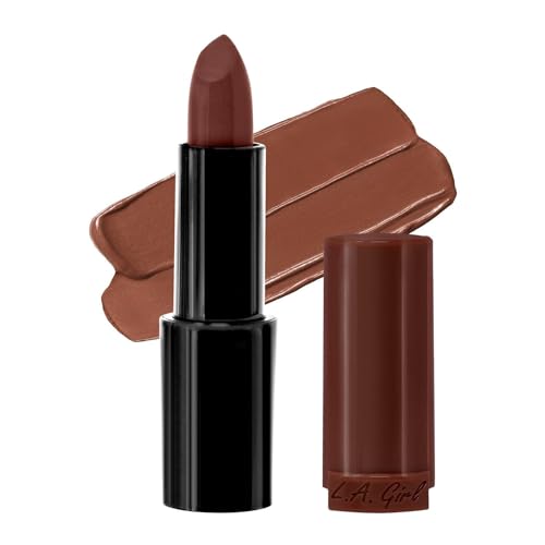 Image of L.A. Girl Pretty & Plump Lipstick - Sweet Tea | Creamy, Hydrating Lipstick with Mint Tingle | Infused with Shea Butter & Vitamin E | Warm Nude Shade | Fuller-Looking Lips | 3.2 gm