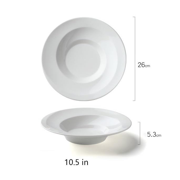 Talerze obiadowe 23 cm zachodni talerz do zupy biała ceramiczna restauracja sałatka kreatywne danie śniadanie kuchnia kawiarnia zastawa stołowa kuchnia salaterka