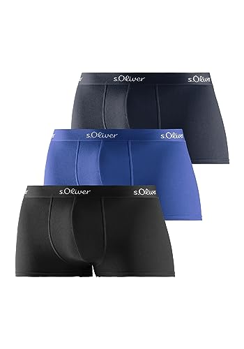 s.Oliver Hipster Basic 3er-Pack für Herren,Größe L,Farbe blau Sortiert