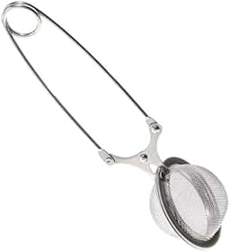 Infusor De Chá Aço Inoxidável Tipo Pinça Filtro Para Ervas e Chás Cabo Longo Reutilizável Fácil Limpeza 21,3 cm
