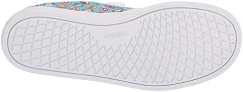 adidas Vulc Raid3r Skate Shoe, White/Bright Cyan/Bright Cyan (Cross Strap), 2.5 US Unisex Little Kid | Image 3