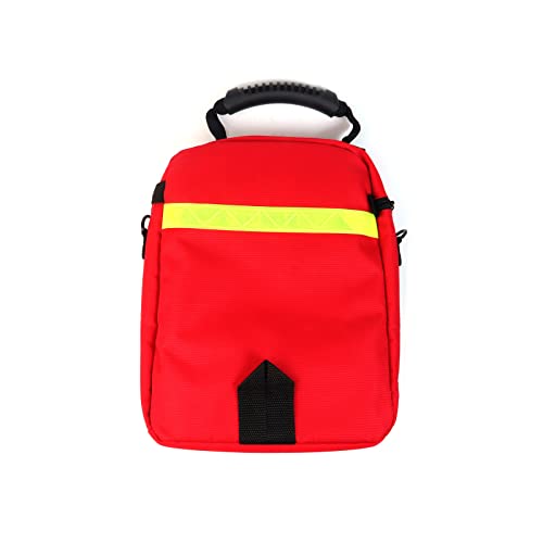 Image of First Aid Bag AED Medical 1st Aid Empty Rescue Defibrillator First Responder Bags for Emergency Critical Healthcare Protection (Bag Only) (Red)