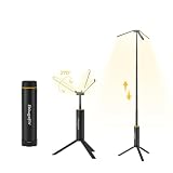 BougeRV Campinglampe T1, 8–102 Std. Laufzeit, 1,68m Einziehbar, Schwarz