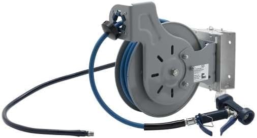 3/8" x 35' Open Epoxy Coated Reel, MV-2522-24, 48" Flexible Water Hose, SS Swing Bracket