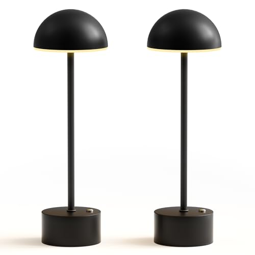 tomons Lampada da Scrivania LED Senza fili Ricaricabile, Dimmer touch 2700-5000K, Controllo Touch, Lampada da Tavolo per Giardino, Tavolo da Pranzo, Camera da Letto e Studio